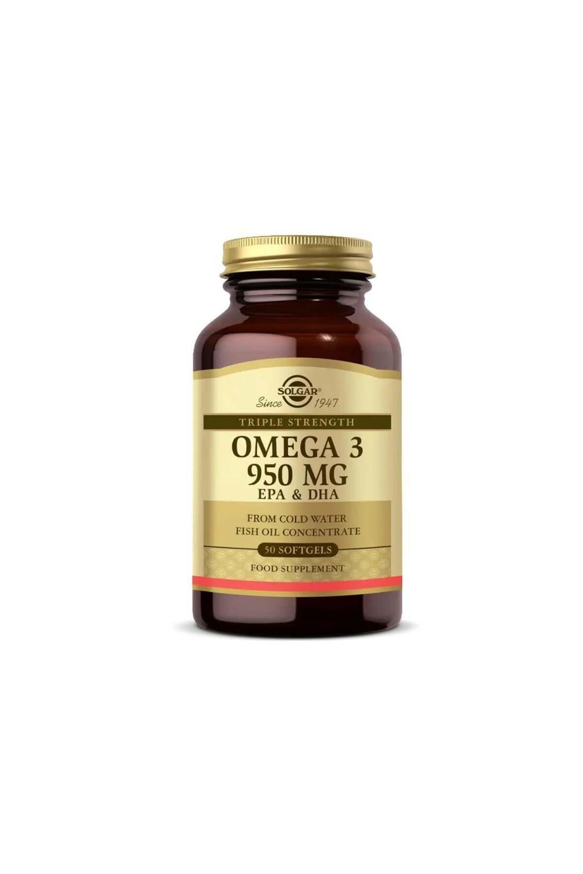 SOLGARVİTAMİN-MİNERALLERSolgar Omega-3 950 mg 50 Kapsül