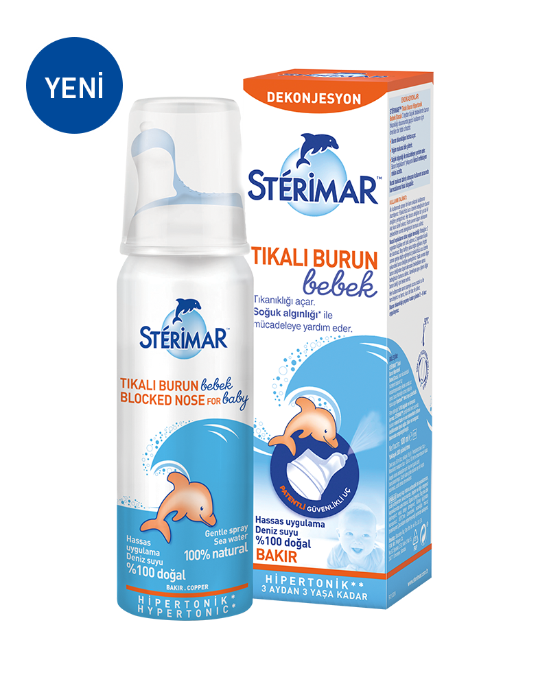 STERİMARGÖZ-KULAK BURUN BOĞAZ SAĞLIĞISterimar Baby Pamper Hipertonik Bebek Tıkalı Burun 100 ml
