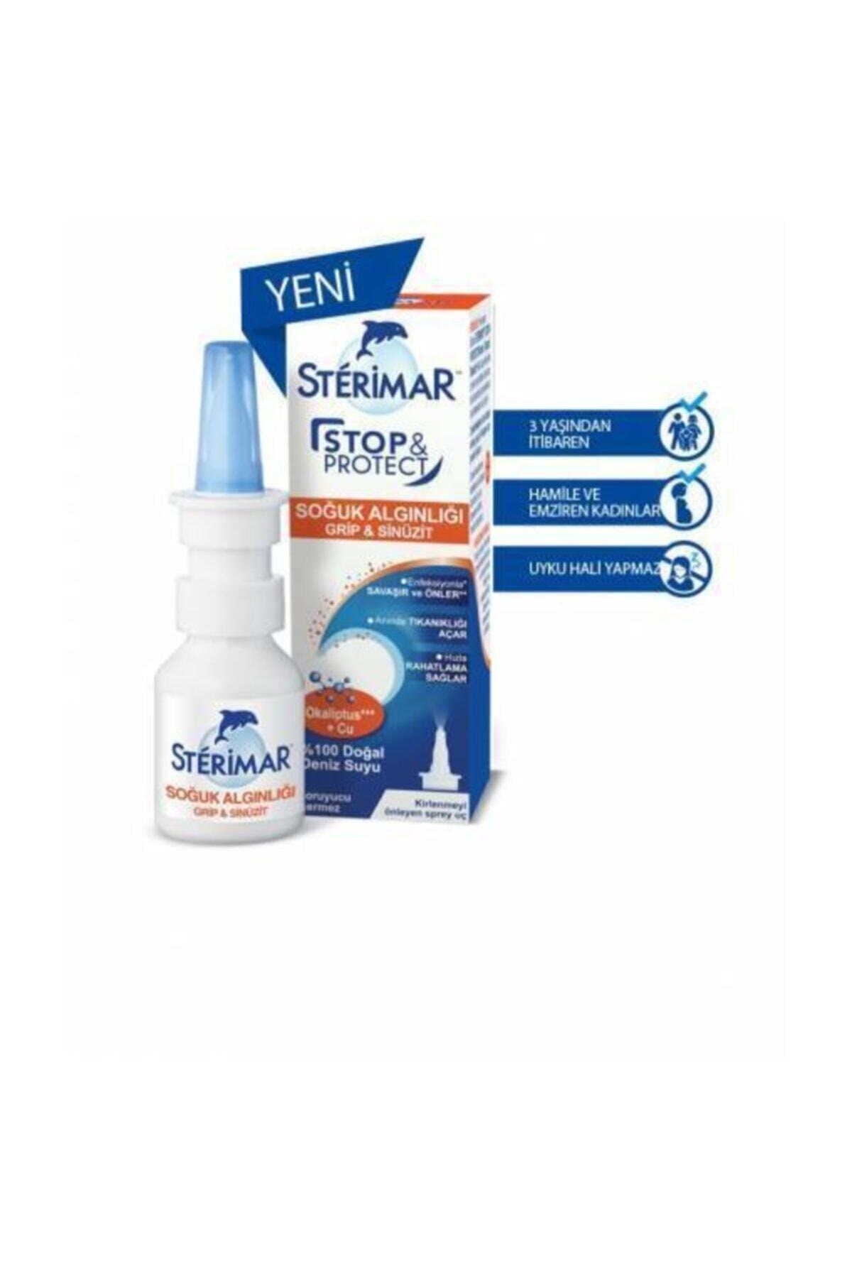 STERİMARGÖZ-KULAK BURUN BOĞAZ SAĞLIĞISterimar Burun Spreyi Stop & Protect Soğuk Algınlığı 20 ml