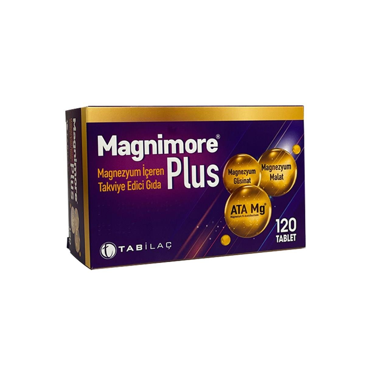 TAB İLAÇVİTAMİN-MİNERALLERMagnimore Plus 120 Tablet