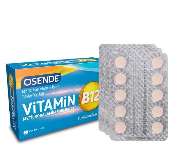 TAB İLAÇVİTAMİN-MİNERALLEROsende Vitamin B12 30 Tablet