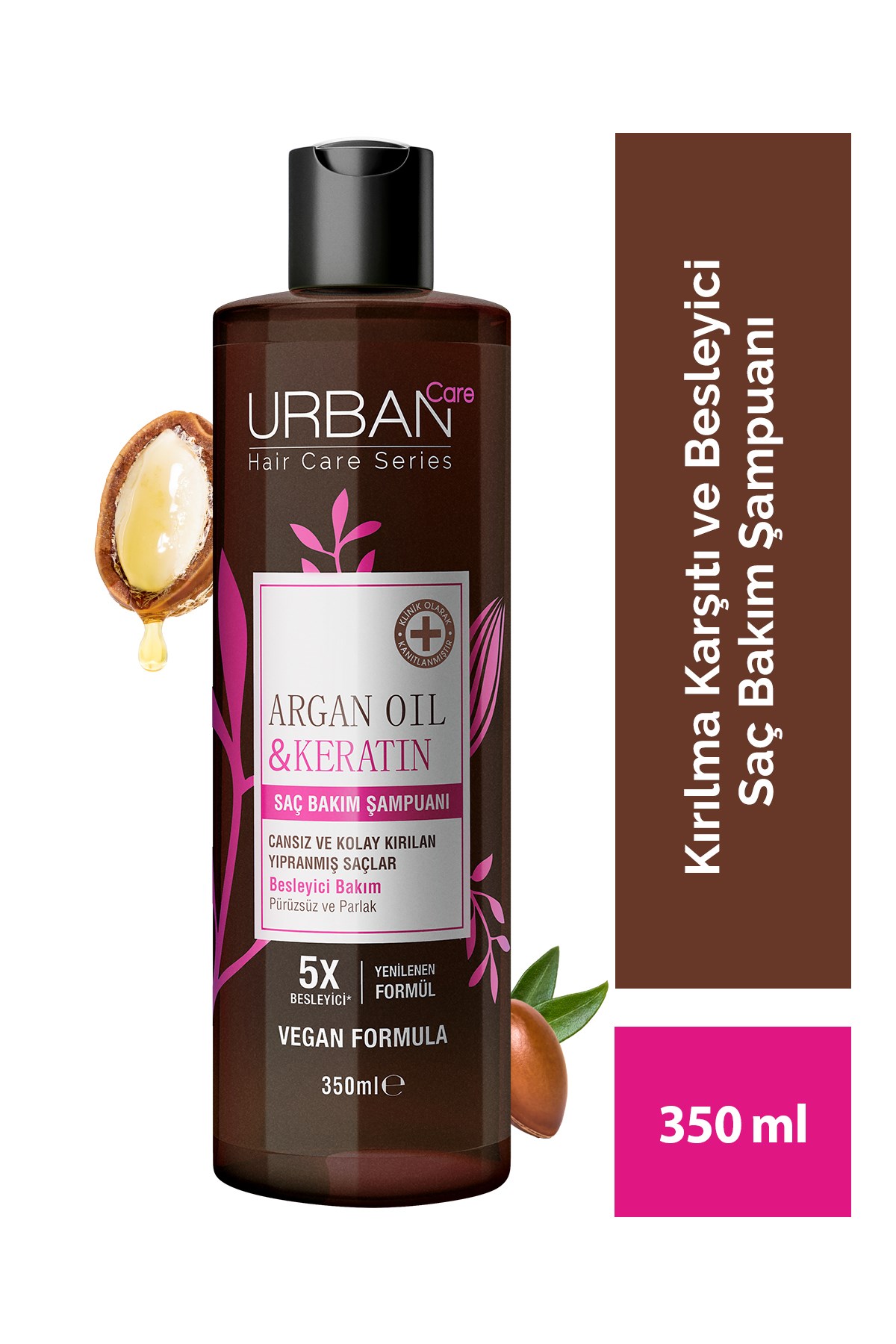 URBAN CAREŞAMPUANLARUrban Care Argan Oil & Keratin 5X  Besleyici ve Kırılma Karşıtı Saç Bakım Şampuanı 350 ml