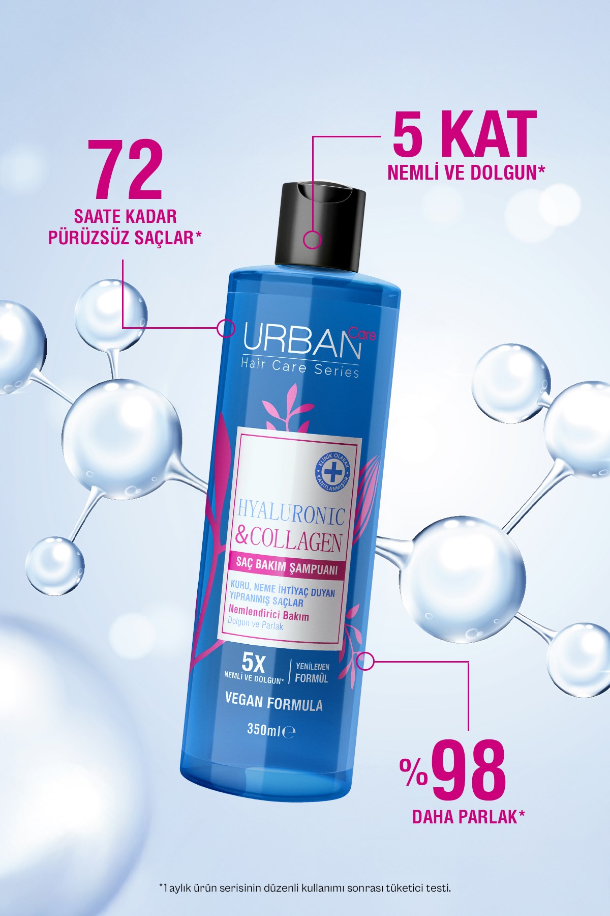 URBAN CAREŞAMPUANLARUrban Care Hyaluronic & Collagen 5X Ekstra Dolgunlaştırıcı Saç Bakım Şampuanı 350 ml