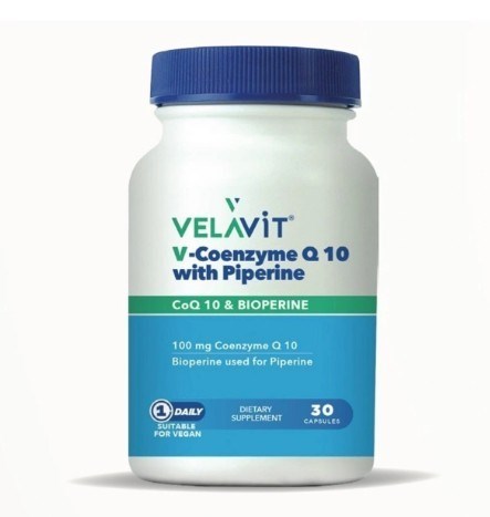 VELAVİTVİTAMİN-MİNERALLERVelavit V-Coenzyme Q10 With Piperine 30 Kapsül
