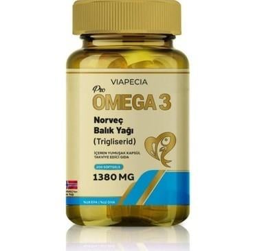 VİAPECİAOMEGA-3 / BALIK YAĞLARIViapecia Pro-Omega 3 Norveç Balık Yağı 200 Soft Gel