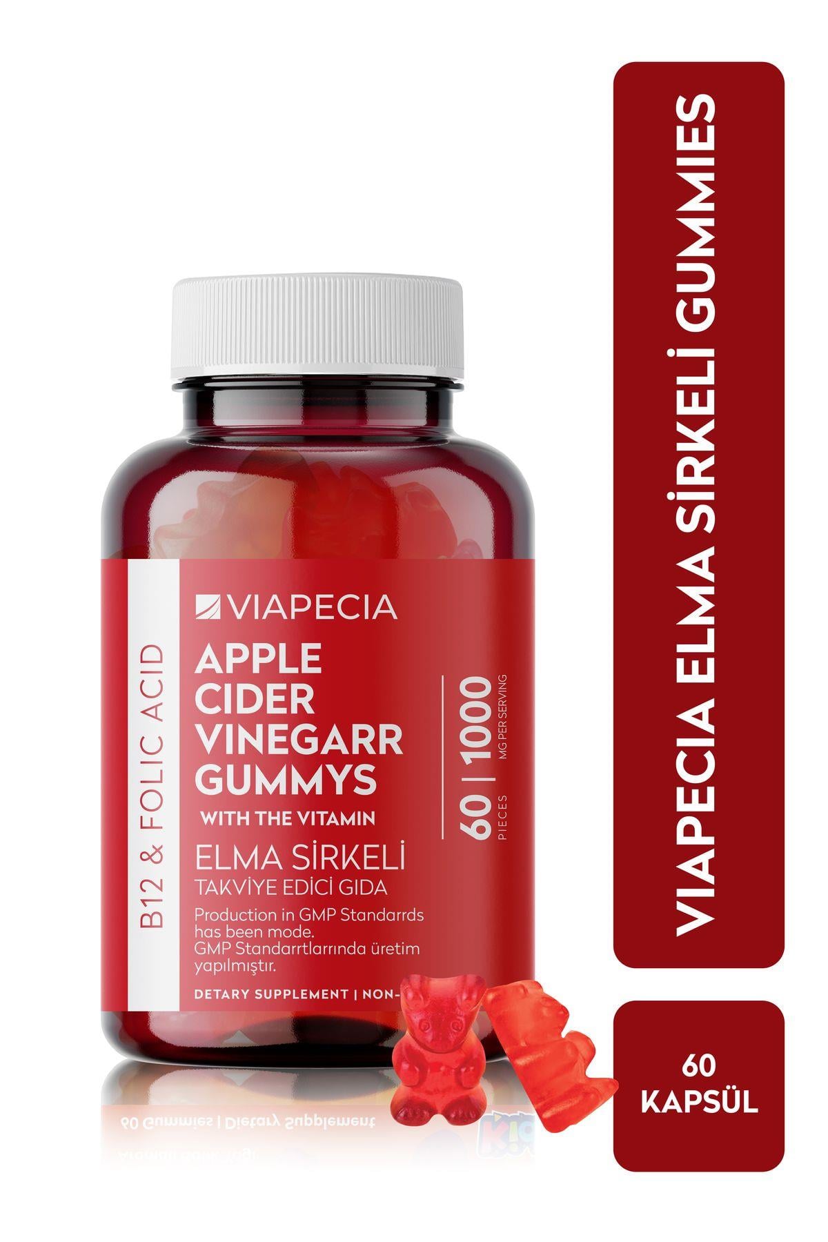 VİAPECİAVİTAMİN-MİNERALLERViapecia Apple Cider Vinegar Elma Sirkeli 60 Gummys
