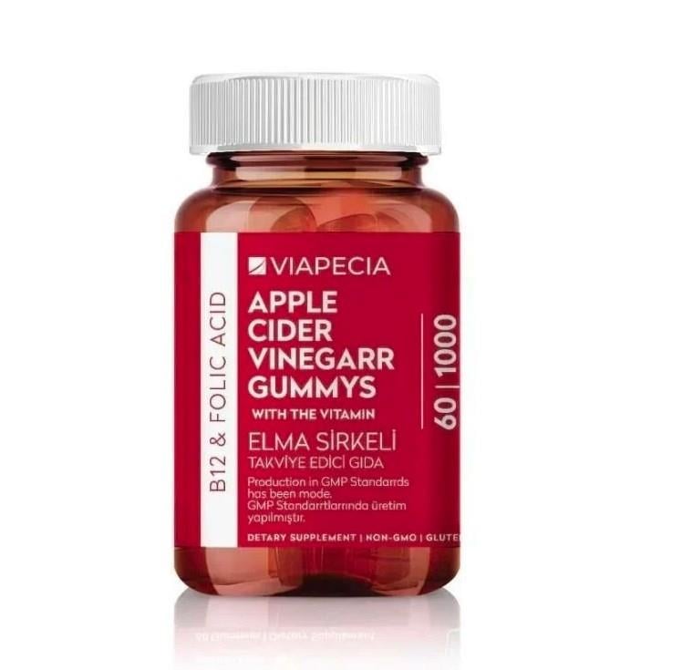 VİAPECİAVİTAMİN-MİNERALLERViapecia Apple Cider Vinegar Elma Sirkeli 60 Gummys