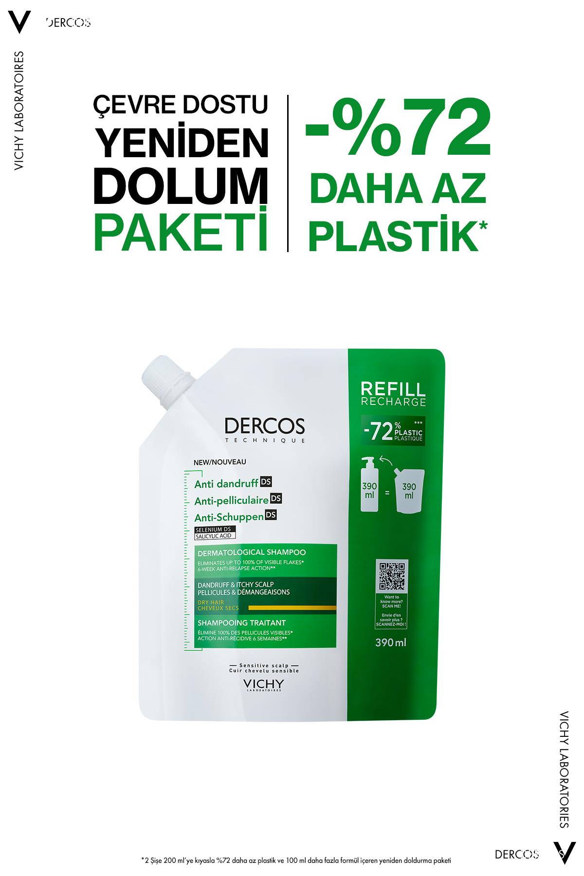 VichyŞAMPUANLARVichy Dercos Anti Dandruff Kuru Saçlar İçin Kepek Karşıtı Şampuan Refill 390 ml