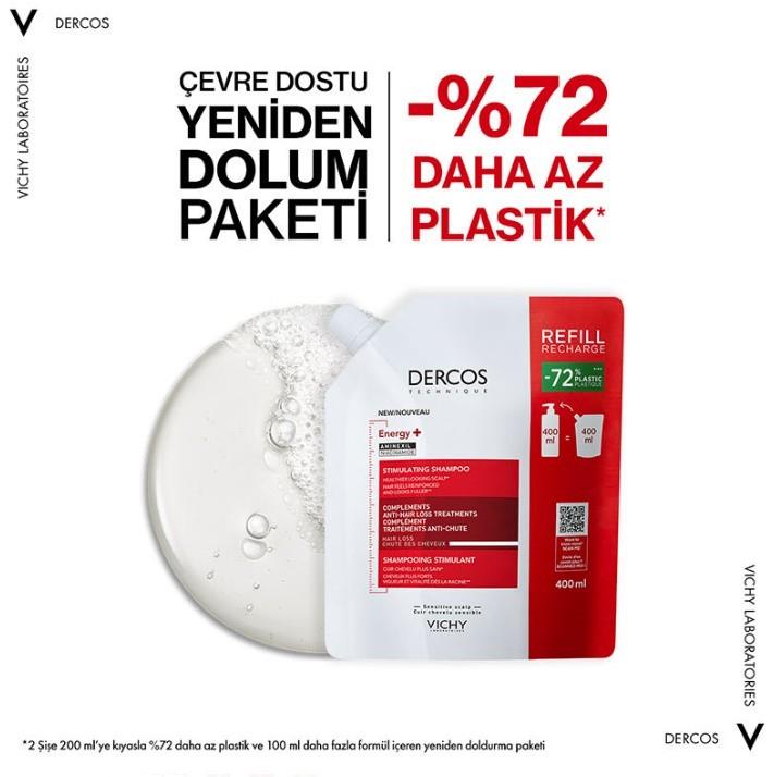 VichyŞAMPUANLARVichy Dercos Energisant Saç Dökülmesine Karşı Şampuan Refill 400 ml
