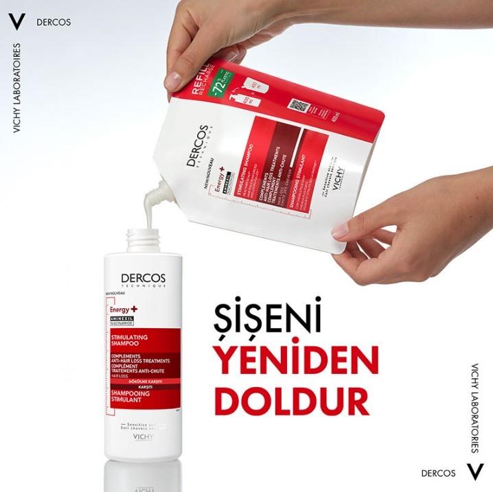 VichyŞAMPUANLARVichy Dercos Energisant Saç Dökülmesine Karşı Şampuan Refill 400 ml