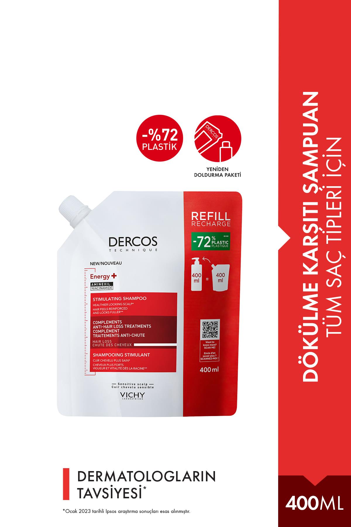 VichyŞAMPUANLARVichy Dercos Energisant Saç Dökülmesine Karşı Şampuan Refill 400 ml