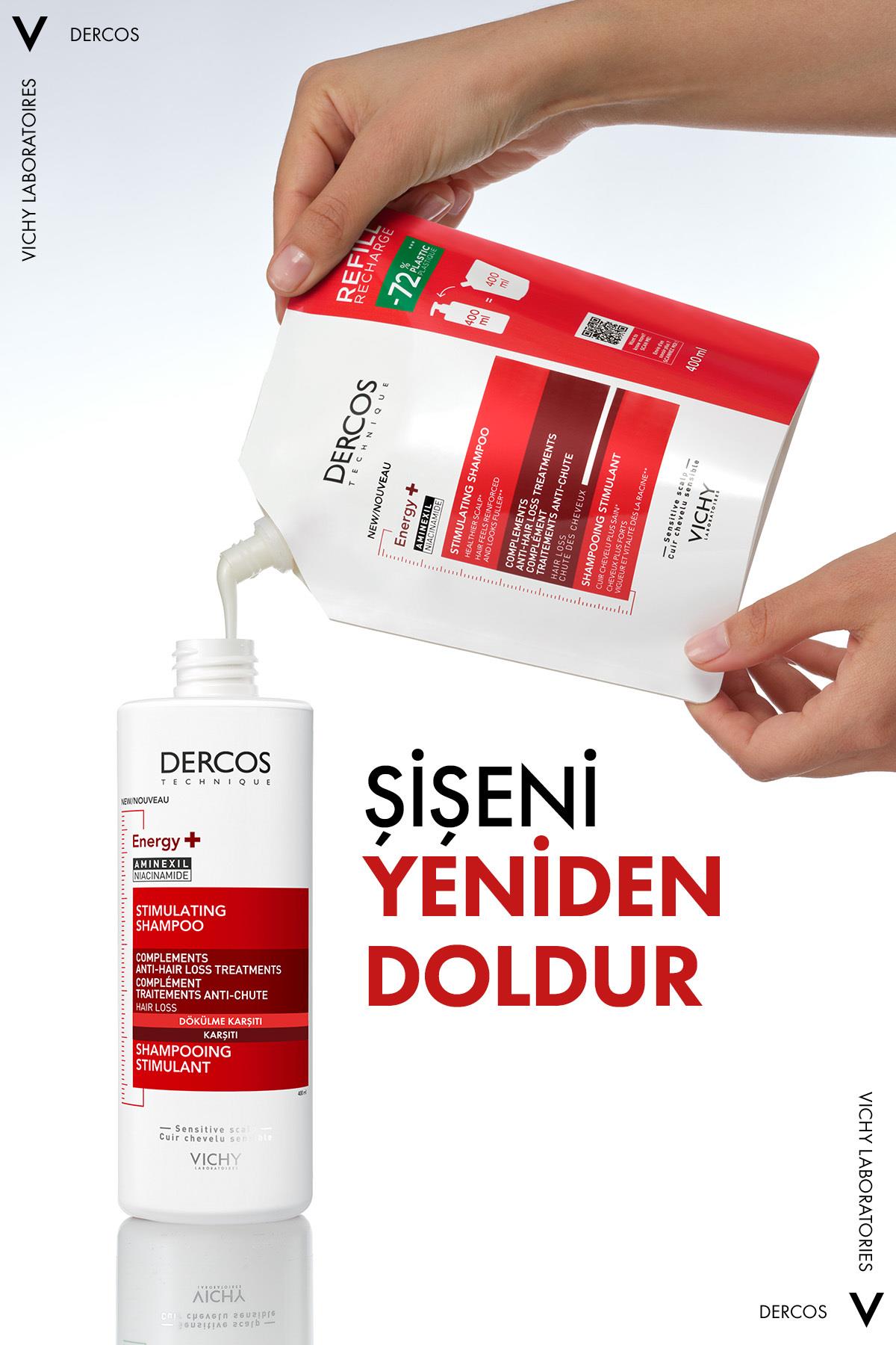 VichyŞAMPUANLARVichy Dercos Energisant Saç Dökülmesine Karşı Şampuan Refill 400 ml