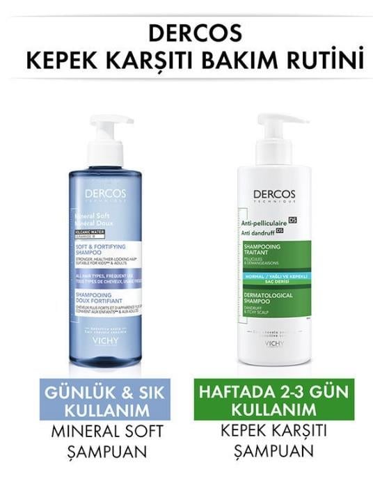 VichyŞAMPUANLARVichy Dercos Mineral Soft Şampuan 400 ml