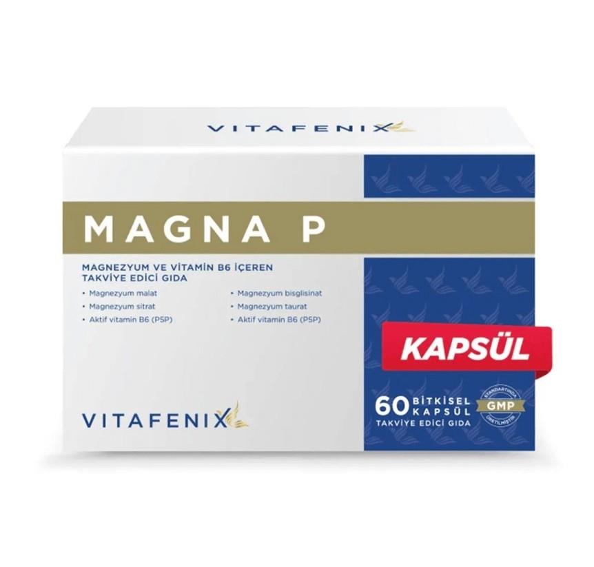 VİTAFENIXVİTAMİN-MİNERALLERVitafenix Magna-P 60 Kapsül