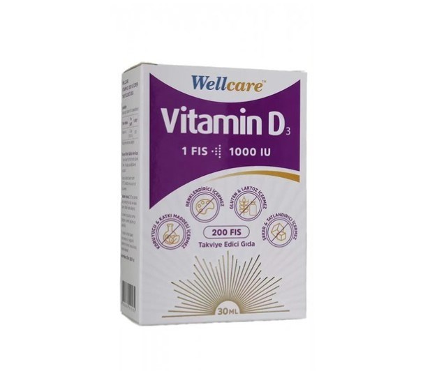 WELLCAREVİTAMİN-MİNERALLERWellcare Vitamin D3 1000 IU 30 ml