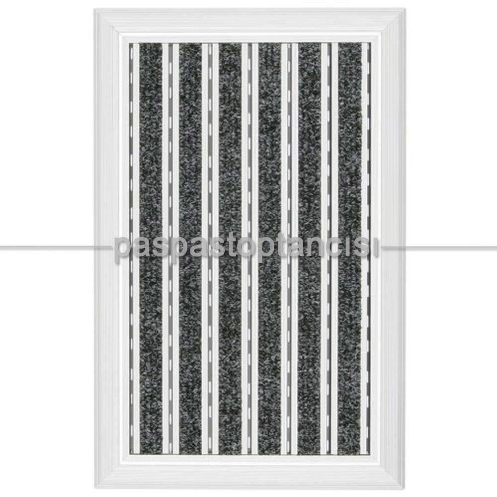 Alüminyum Metal Paspas Bukle Halı Fitilli PM1000 Siyah