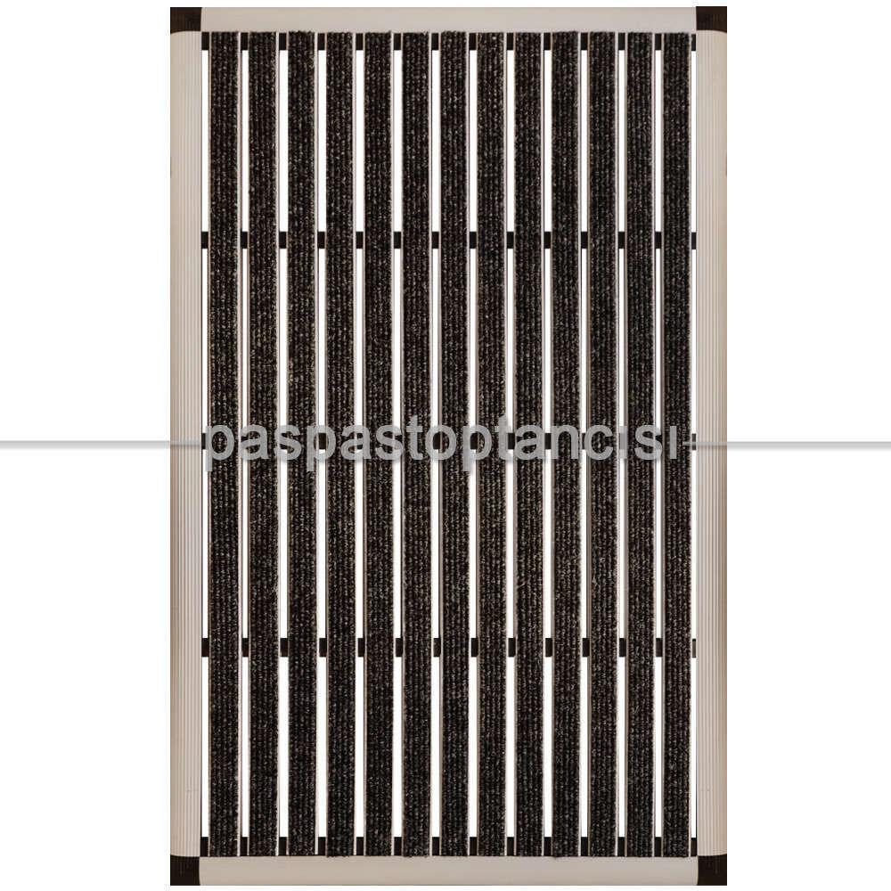 Alüminyum Paspas Bukle Halı Fitilli ve Yivli PVC Fitilli SM1020 Gri
