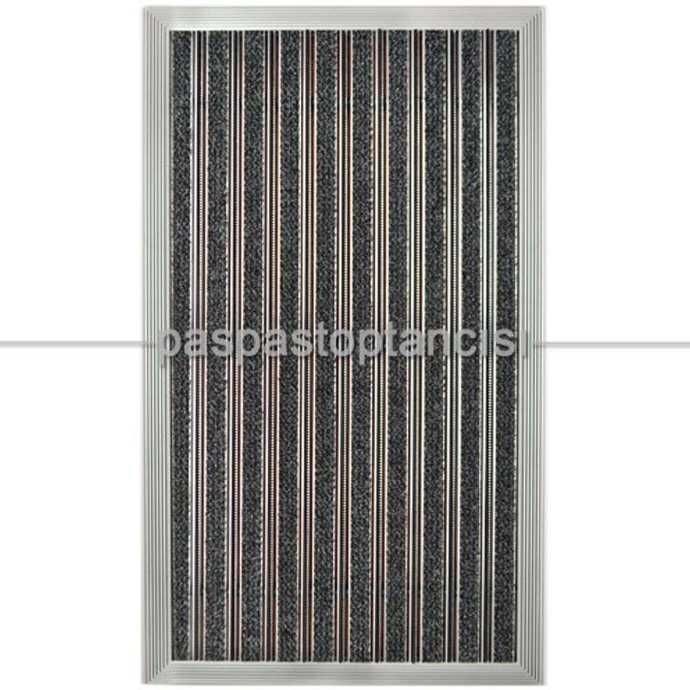 Alüminyum Paspas Exclusive Halı Fitilli ve Fırça Sıyırıcılı UM3000F Gri