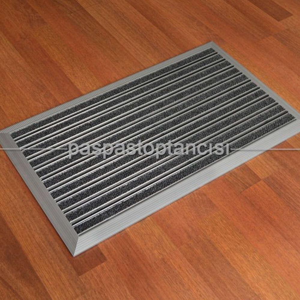 Alüminyum Paspas Exclusive Halı Fitilli ve Fırça Sıyırıcılı UM3000F Gri