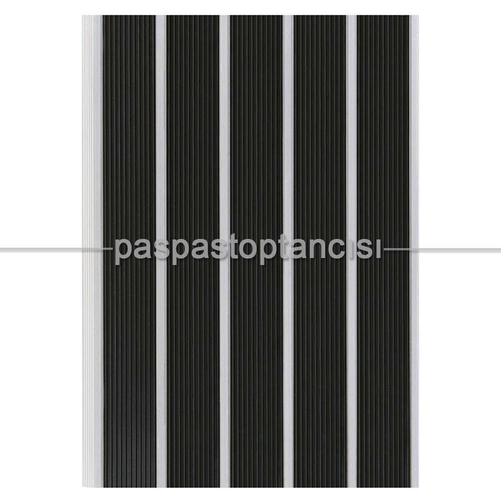 Alüminyum Paspas Yivli PVC Fitilli SM2000 Gri