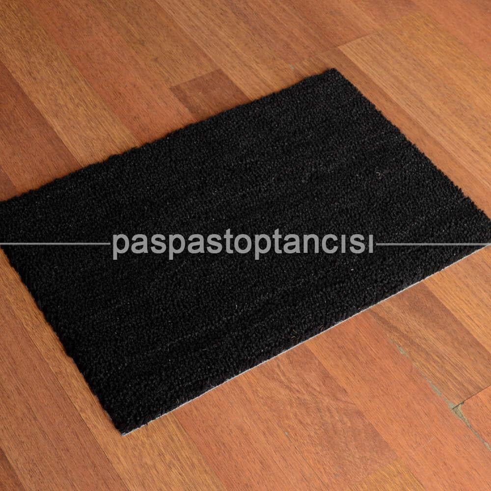 Toptan Rulo Koko Kıl Paspas Pvc Tabanlı Siyah
