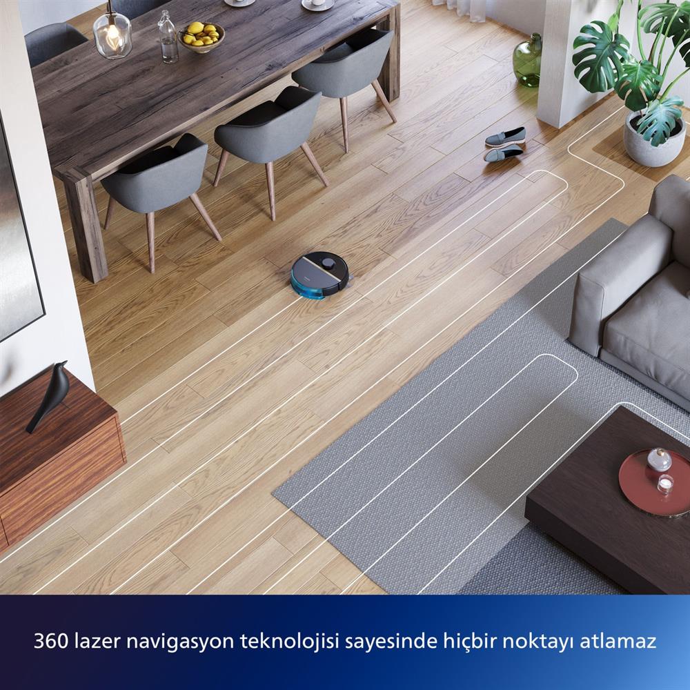 Philips HomeRun 7000 Serisi Aqua XU7000/01 Akıllı Robot Süpürge Siyah