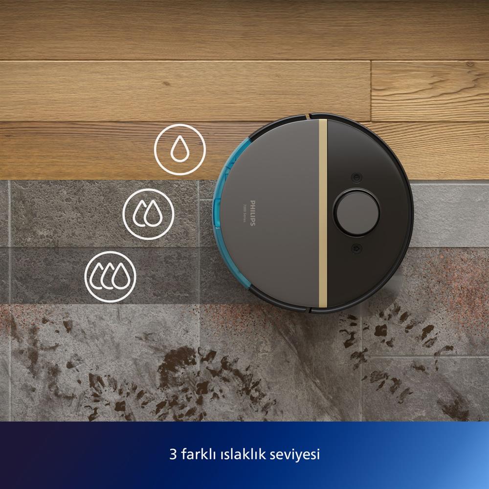 Philips HomeRun 7000 Serisi Aqua XU7000/01 Akıllı Robot Süpürge Siyah