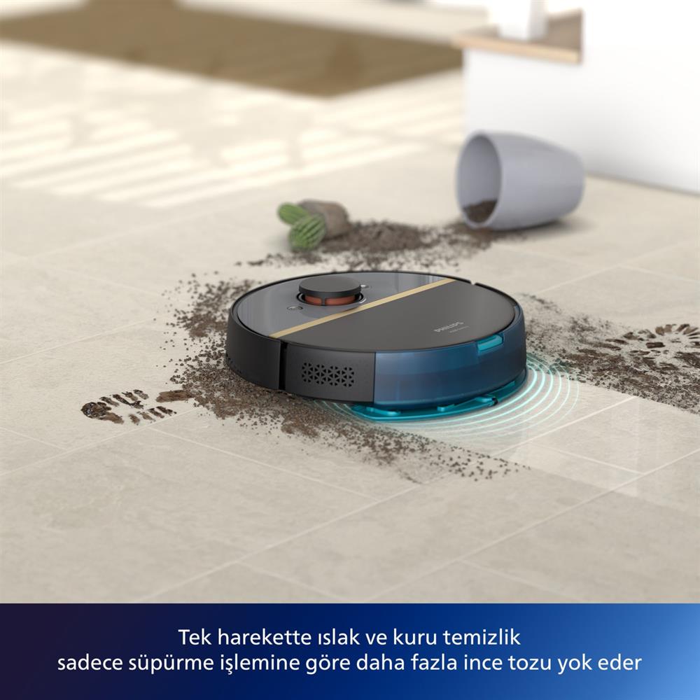 Philips HomeRun 7000 Serisi Aqua XU7000/01 Akıllı Robot Süpürge Siyah