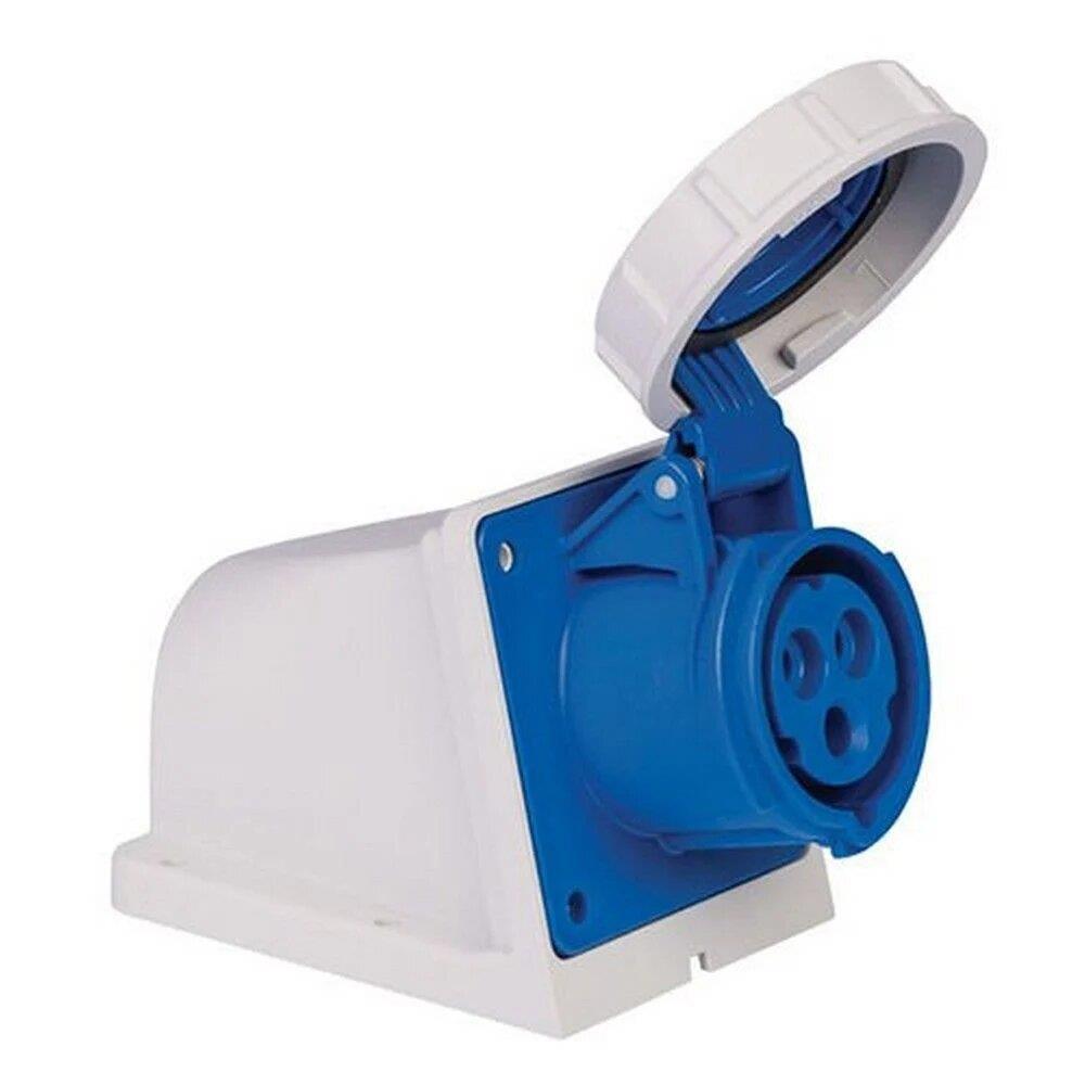 406603VMETE ENERJİ , 406603V , 3x16A. IP67 DUVAR PRIZI-EĞİK GÖVDELI