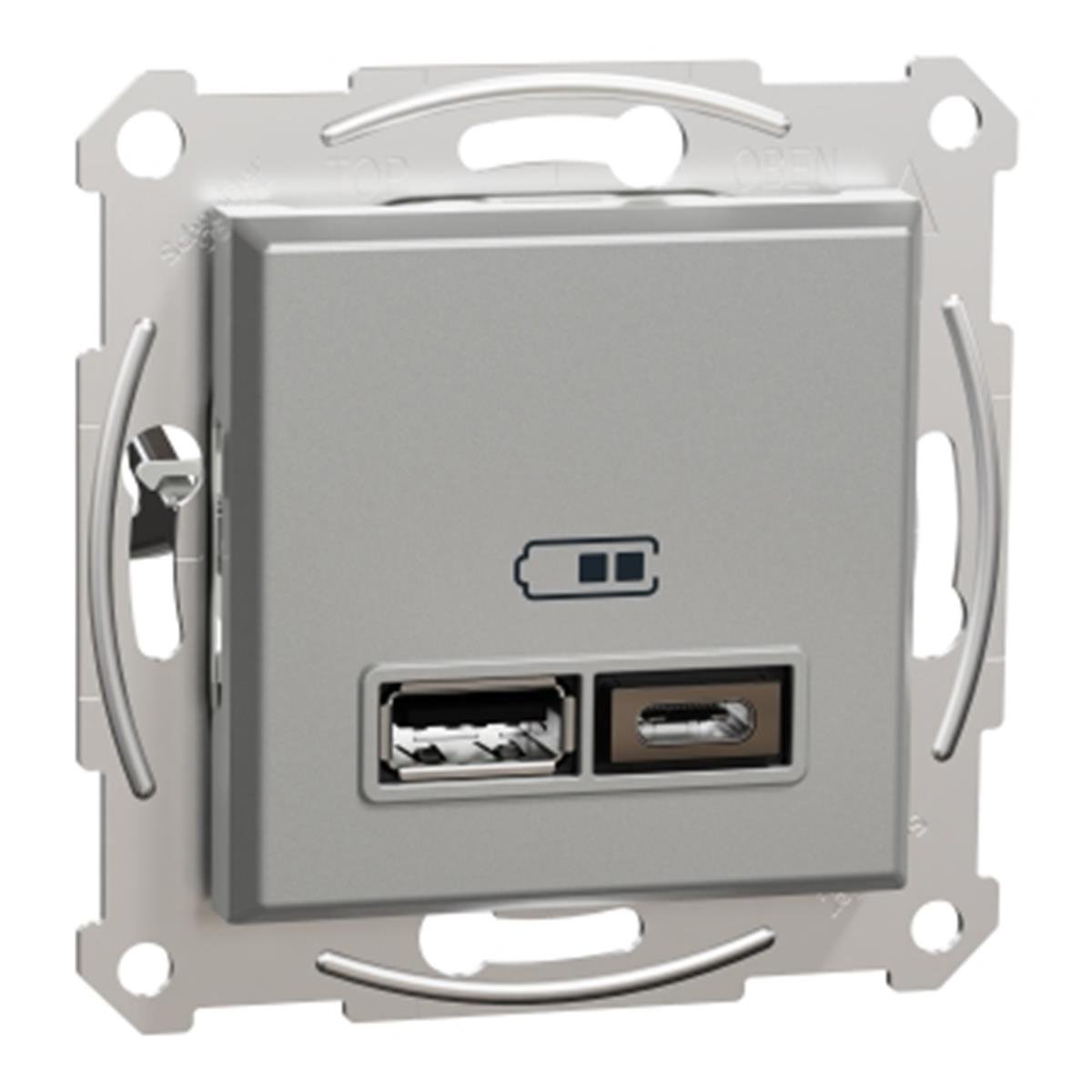 EPH2700361
Asfora USB Prizi, 2.4A, ikili, Type A+C, alüminyum