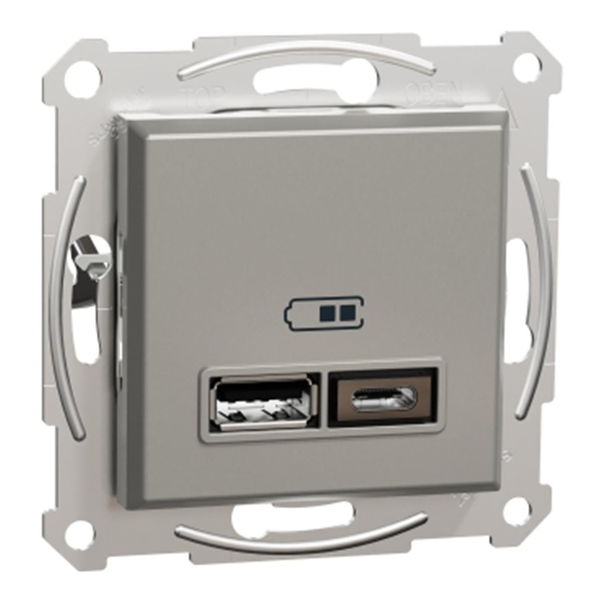 EPH2700369
Asfora USB Prizi, 2.4A, ikili, Type A+C, bronz