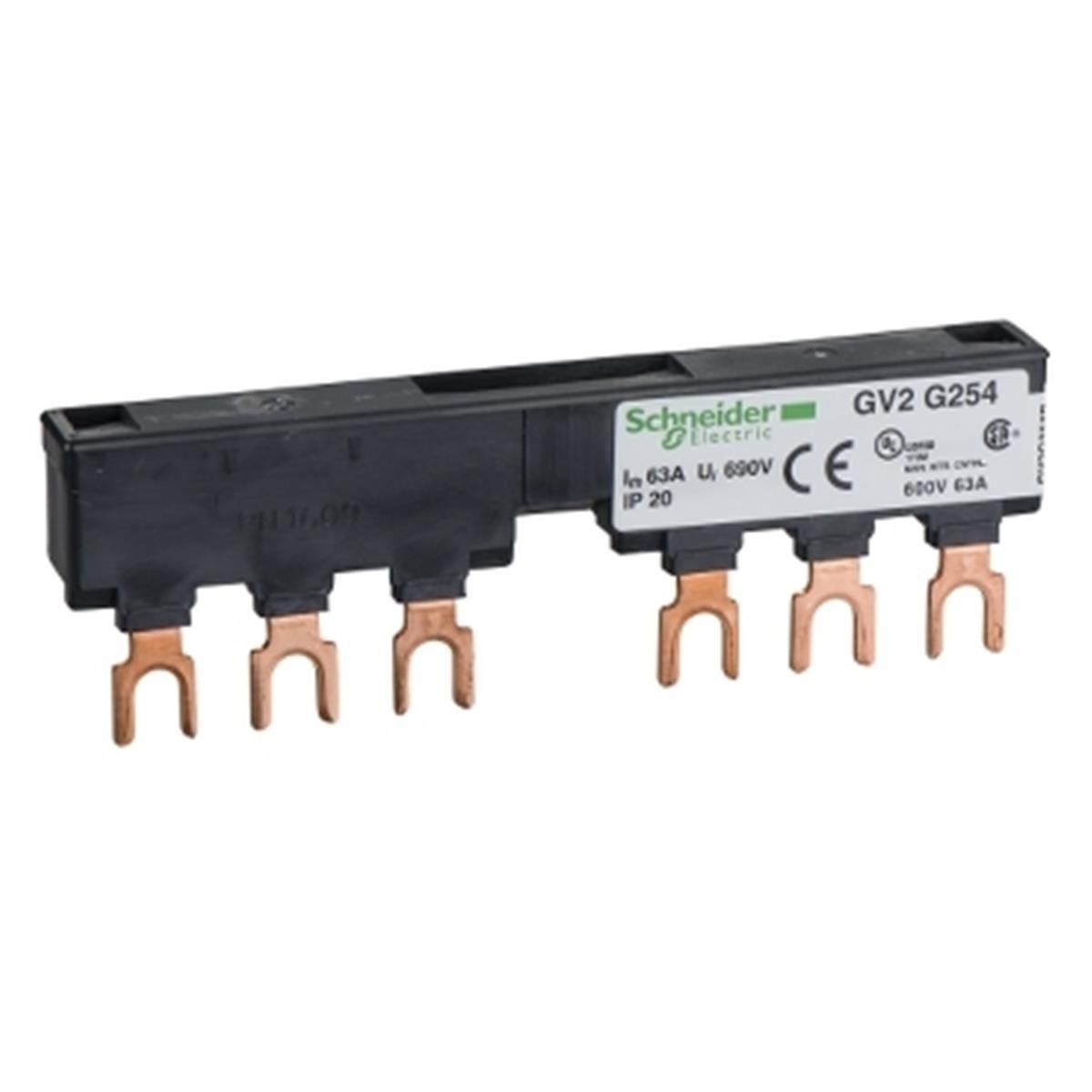 GV2G254
Schneider Electric , GV2G254 , TeSys GV2 Linergy FT Busbar 63A 54mm 2tap