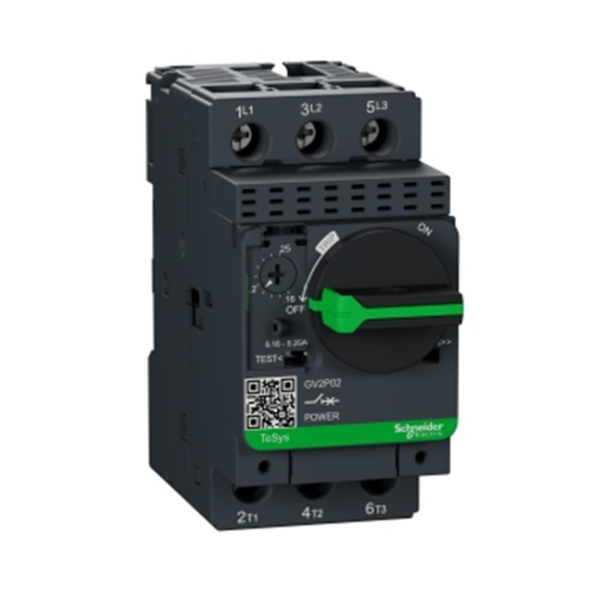 GV2P02
Schneider Electric GV2P02 - TeSys GV2 Motor Devre Kesici Termik Many. 0.16-0.2