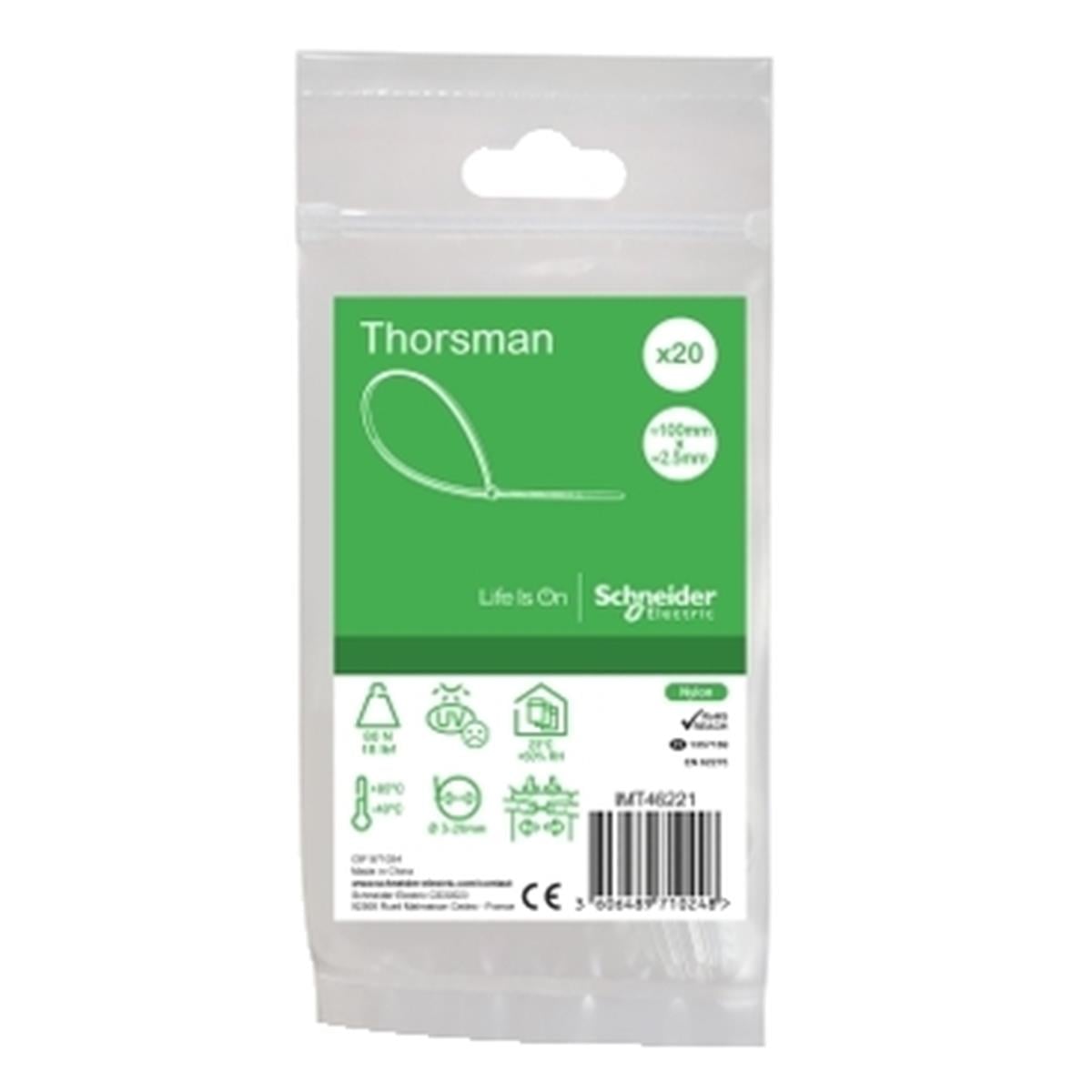 IMT46221
Thorsman Kablo Bağı 100x2.5mm şeffaf