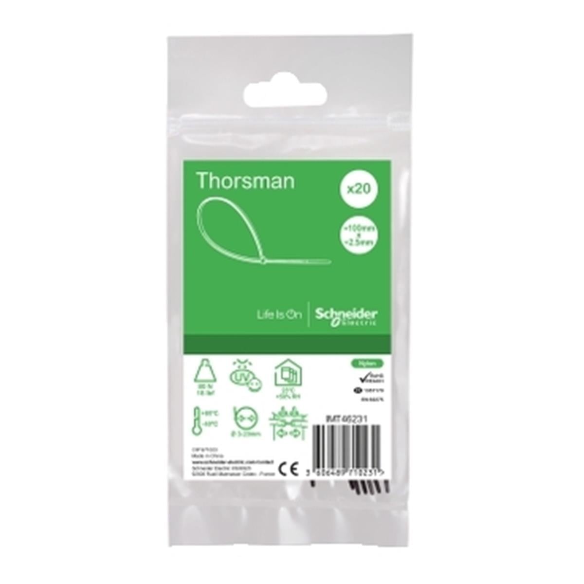 IMT46231
Thorsman Kablo Bağı 100x2.5mm siyah