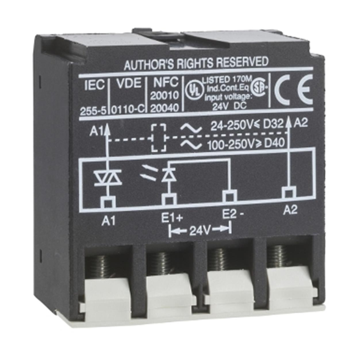 LA4DWB
TeSys D DC Besleme Bloğu 24VDC-250VAC