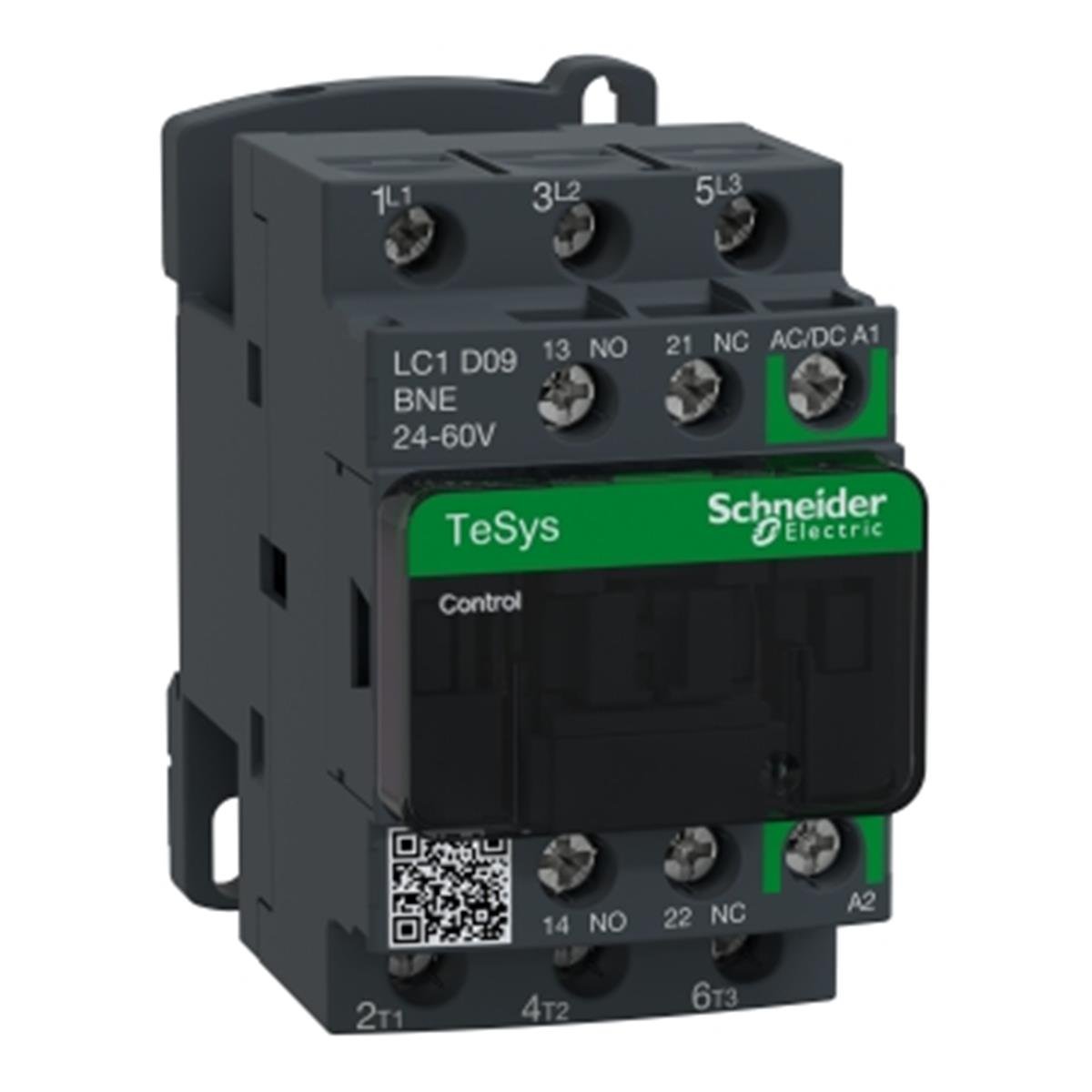 LC1D09BNE
TeSys D Green Kontaktör 3P 9A AC3 24-60VAC/DC  
