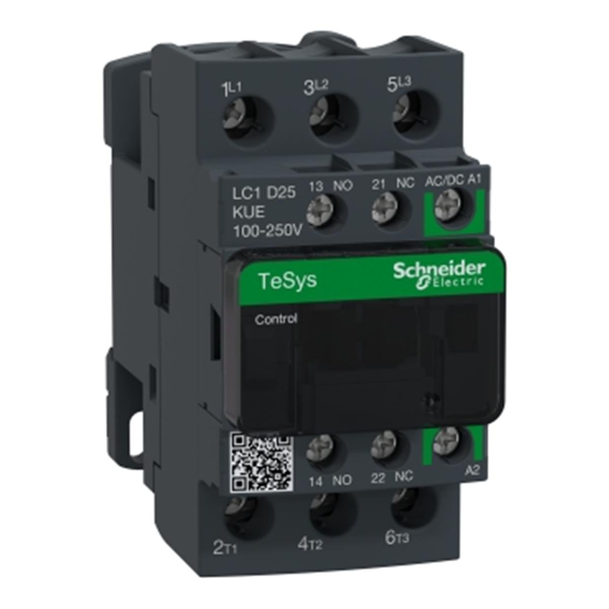 LC1D25KUE
TeSys D Green Kontaktör 3P 25A AC3 100-250VAC/DC 