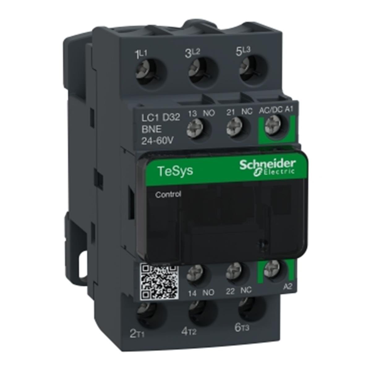 LC1D32BNE
TeSys D Green Kontaktör 3P 32A AC3 24-60VAC/DC  
