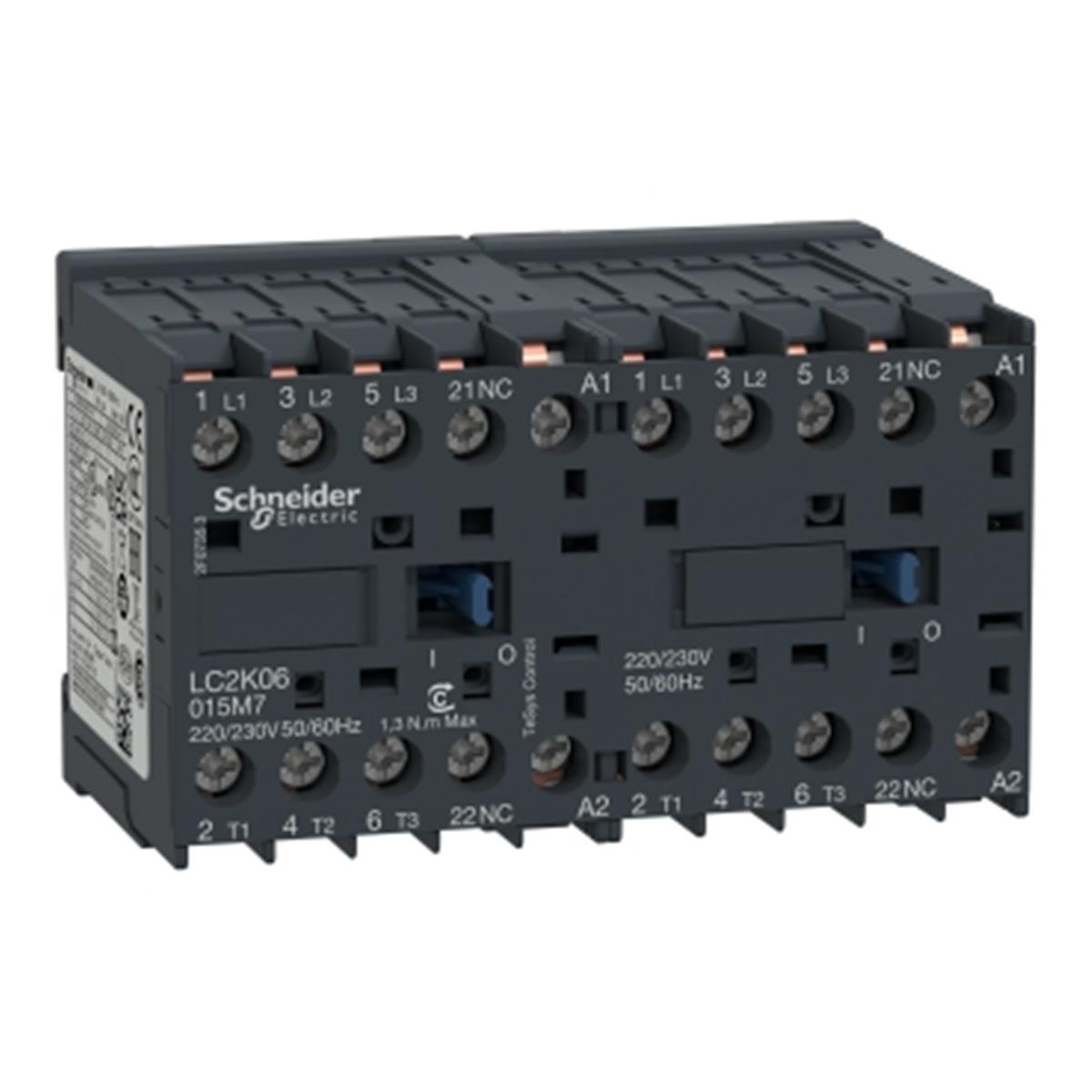 LC2K06015M7
TeSys K Kontaktör Env 3P 6A AC3 220VAC 1NK