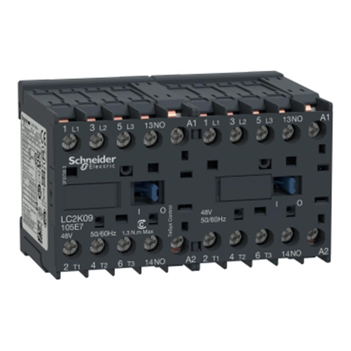 LC2K09105E7
TeSys K Kontaktör Env 3P 9A AC3 48VAC  1NA
