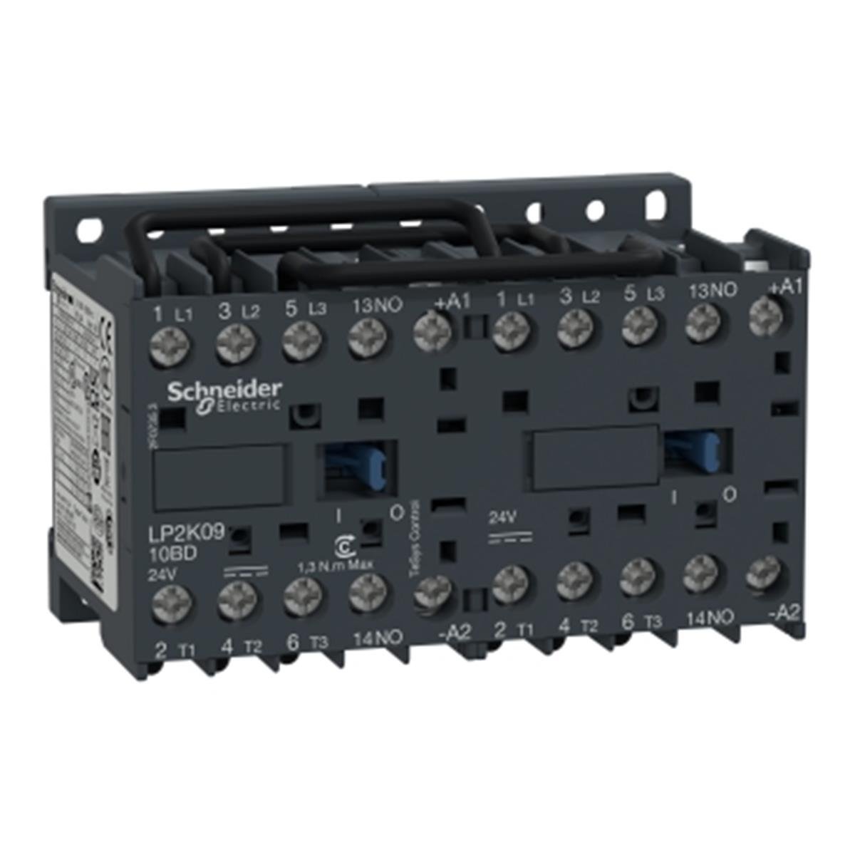 LP2K0910BD
TeSys K Kontaktör Env 3P 9A AC3 24VDC 1NA