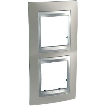 MGU66.004V.039Unica Mat nikel-Alüminyum İkili dikey çerçeve