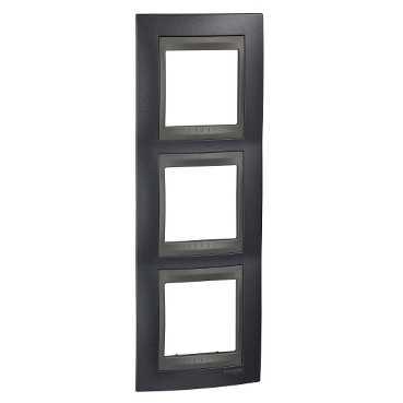 MGU66.006V.297Unica Metalik gri-Grafit Üçlü dikey çerçeve