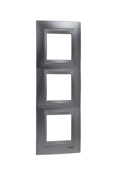 MGU66.006V.2M4Unica Tütün-Grafit Üçlü dikey çerçeve