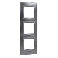 MGU66.006V.038Unica Krom satine-Alüminyum Üçlü dikey çerçeve