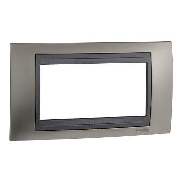 MGU66.104.239Unica Mat nikel-Grafit Dört Modül çerçeve