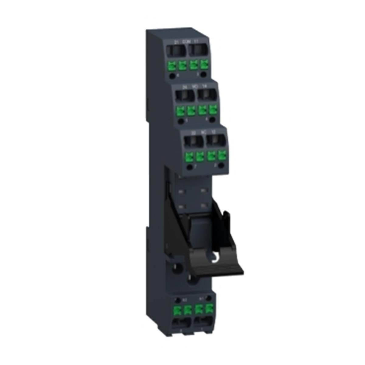 RSZE08P
Schneider Electric , RSZE08P , Harmony, RSB1A/RSB2A röleleri için kelepçeli soketli priz, 10 A, soketli terminaller, ayrı kontak