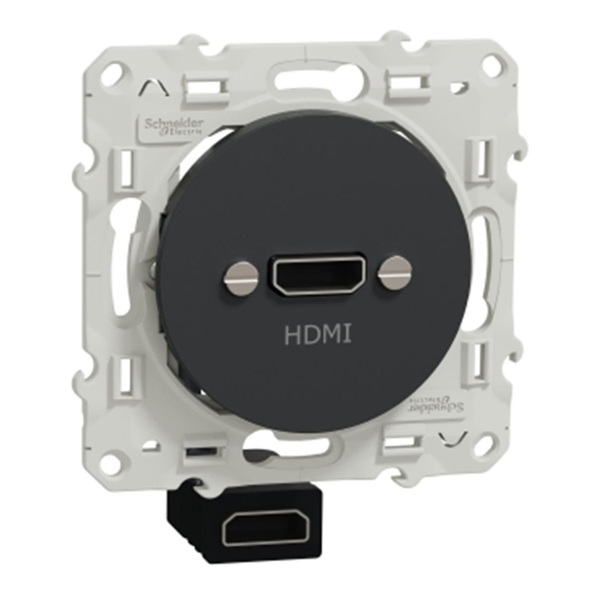 S540462
Odace HDMI konnektörlü Priz (dişi-dişi) - Antrasit