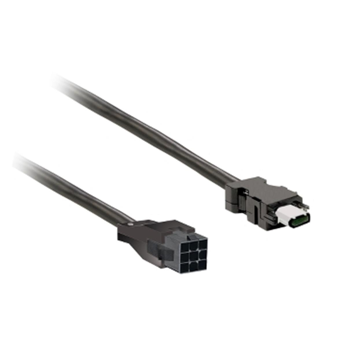 VW3M8D1AR50
Schneider Electric VW3M8D1AR50 encoder cable 5m shielded, leads connection for BCH2.B/.D/.F, CN2 plug
